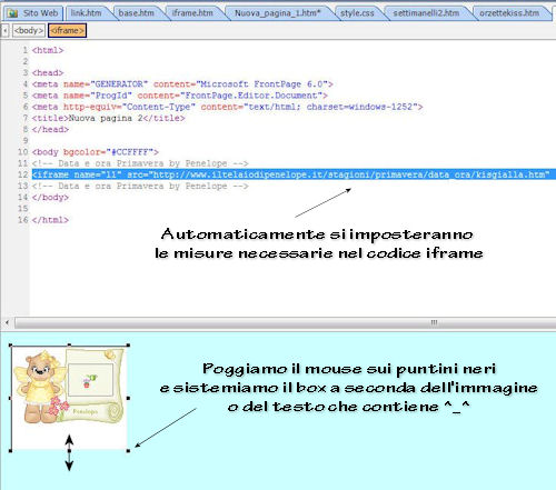 Misure iframe